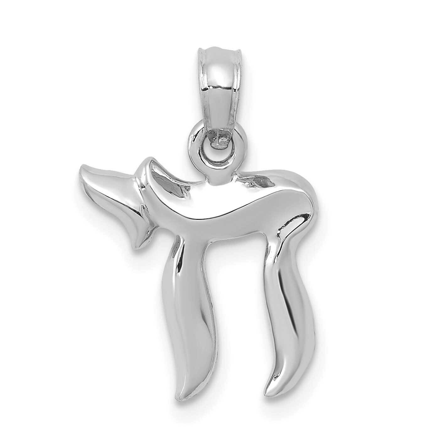Chai Pendant 10k White Gold 10C3990W, MPN: 10C3990W,