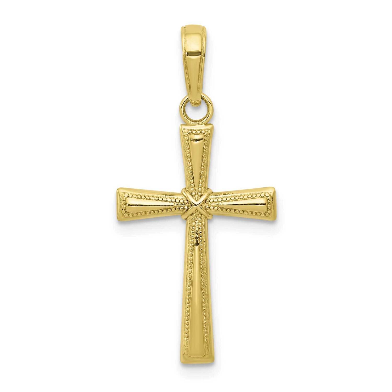 X Cross Pendant 10k Gold Diamond-cut 10C4235, MPN: 10C4235,