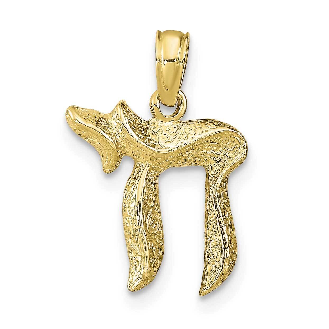 Chai Pendant 10k Gold 10C4455, MPN: 10C4455,