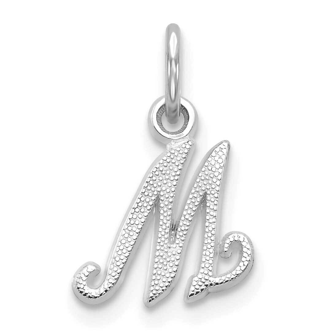 Initial M Charm 10k White Gold 10C763WM, MPN: 10C763WM,