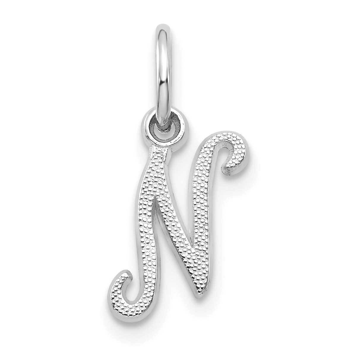 Initial N Charm 10k White Gold 10C763WN, MPN: 10C763WN,