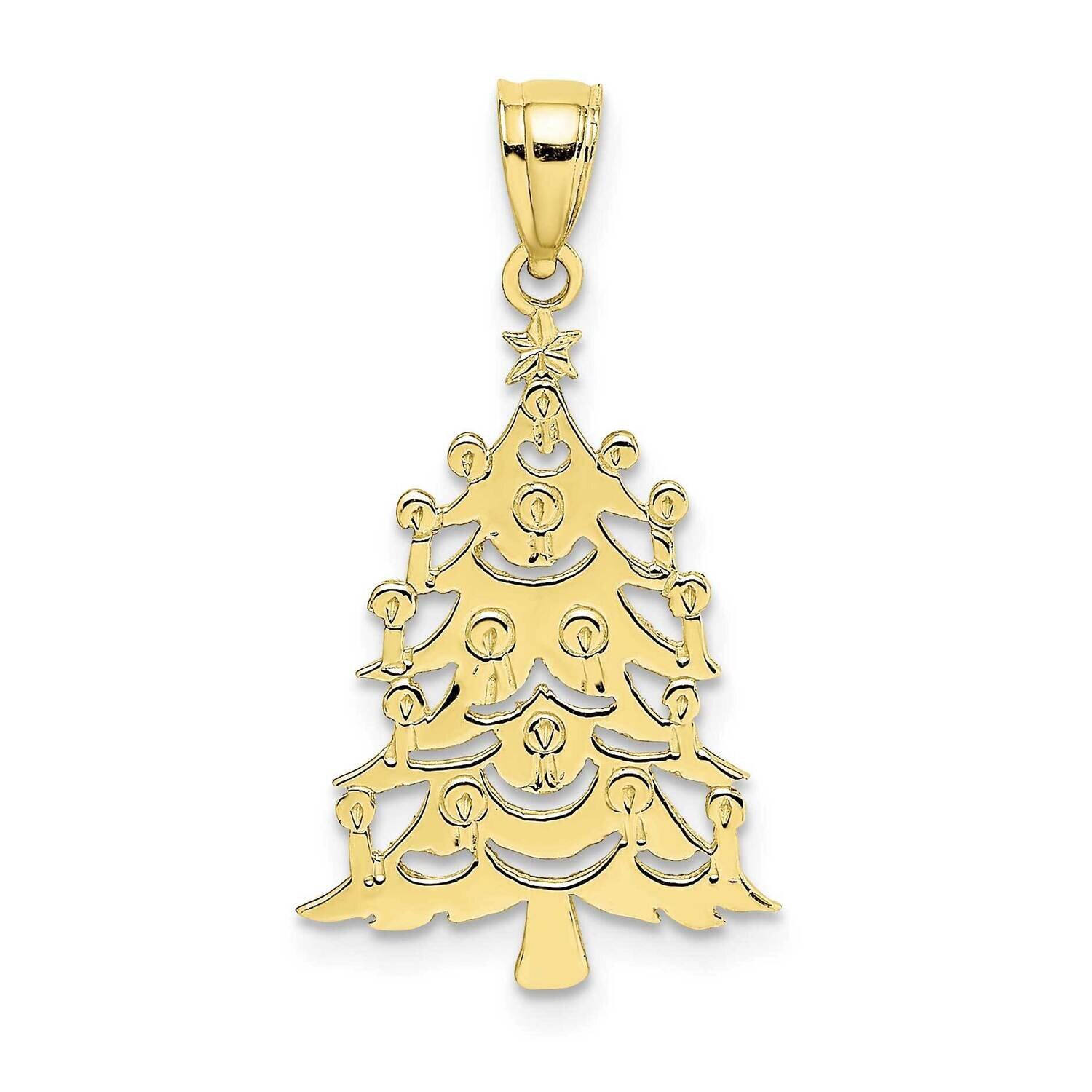 Christmas Tree Pendant 10k Gold Polished 10D1120