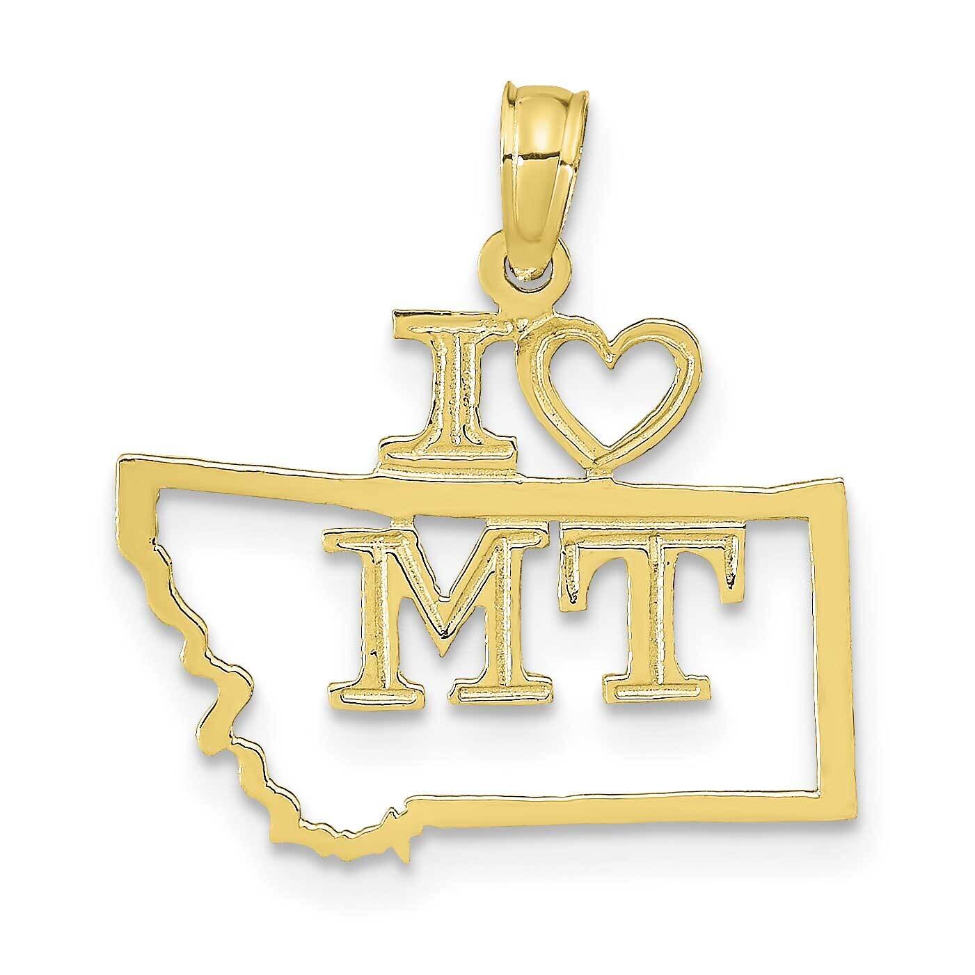Montana State Pendant 10k Gold Solid 10D1173, MPN: 10D1173,