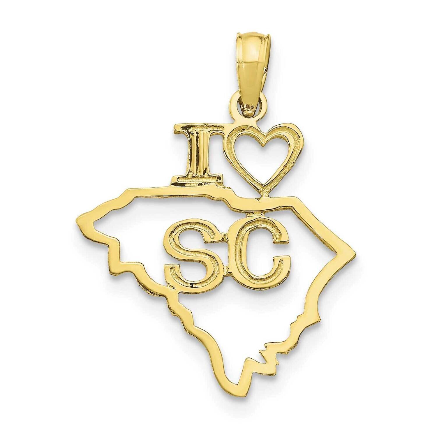 South Carolina State Pendant 10k Gold Solid 10D1187, MPN: 10D1187,