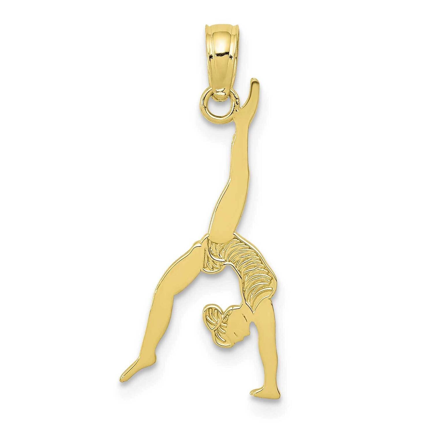 Gymnast Pendant 10k Gold Solid Polished 10D1449, MPN: 10D1449,