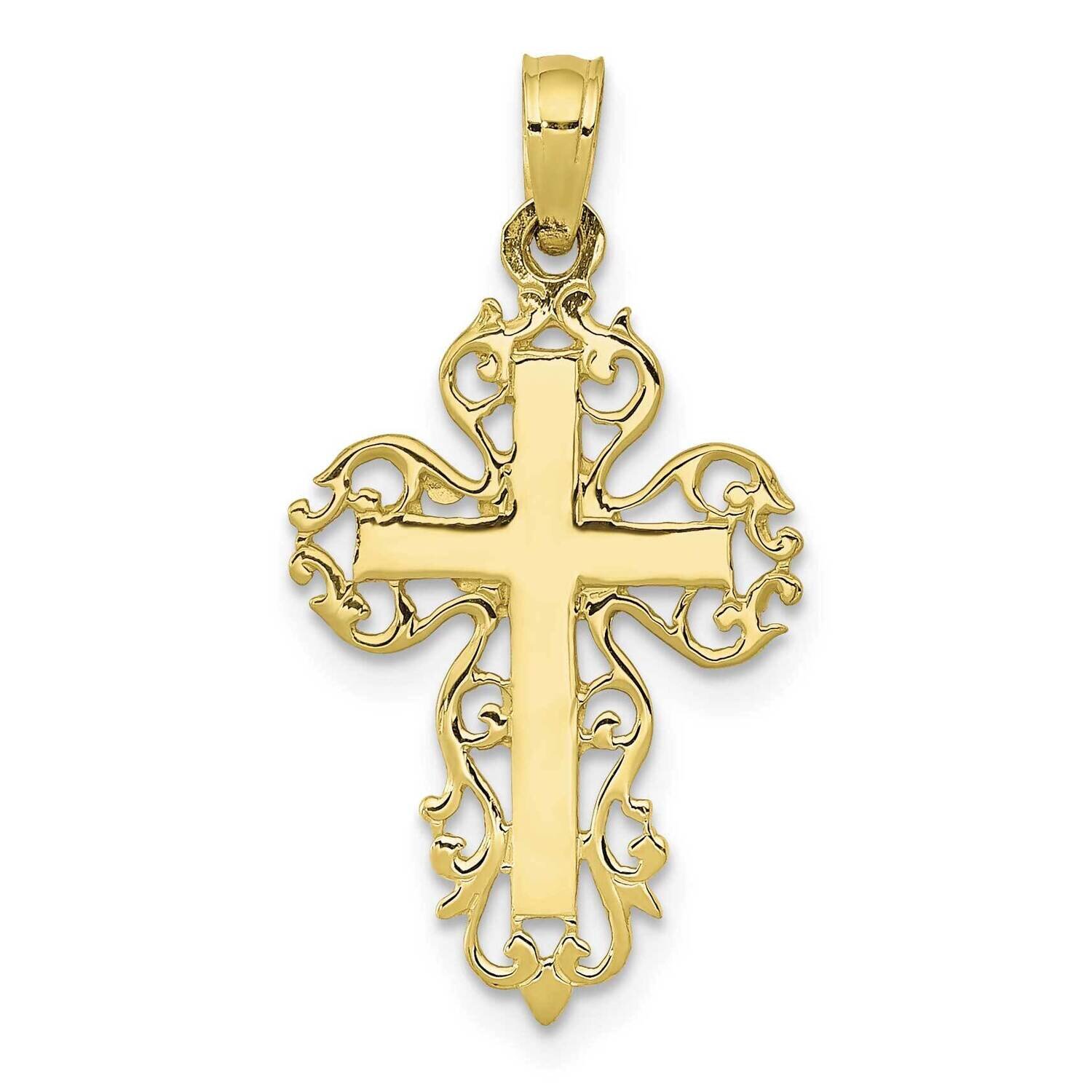 Fancy Cross Pendant 10k Gold 10D1533, MPN: 10D1533, 63721815377