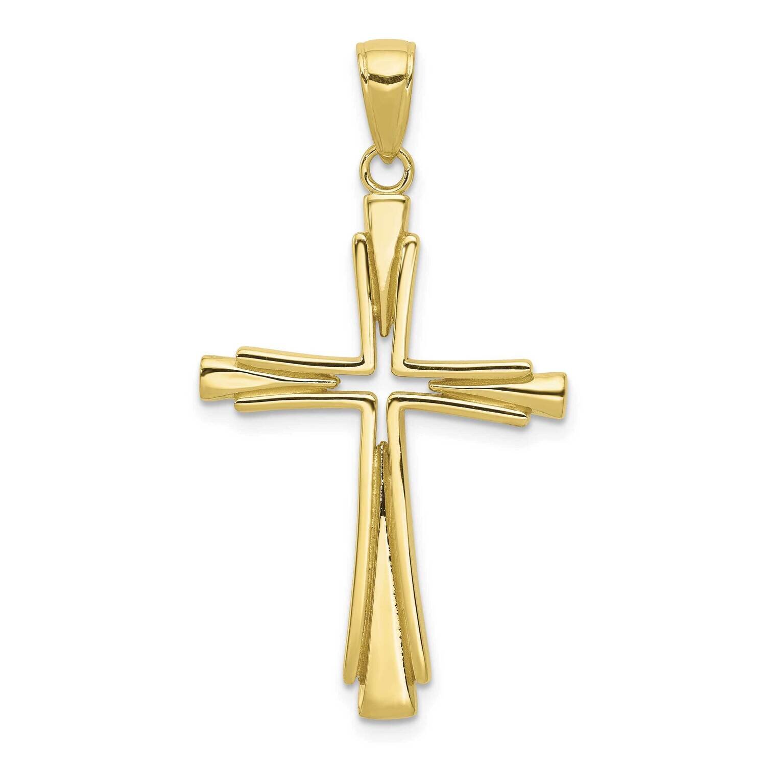 Solid Cross Pendant 10k Gold Polished 10D1541, MPN: 10D1541,