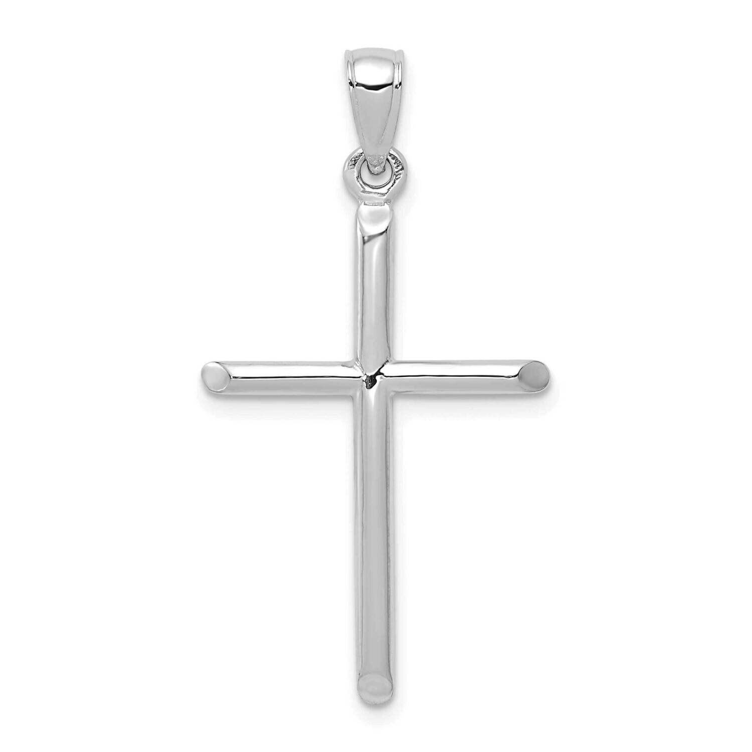 Tubular Cross Pendant 10k White Gold 10D1660W, MPN: 10D1660W, 63721816282