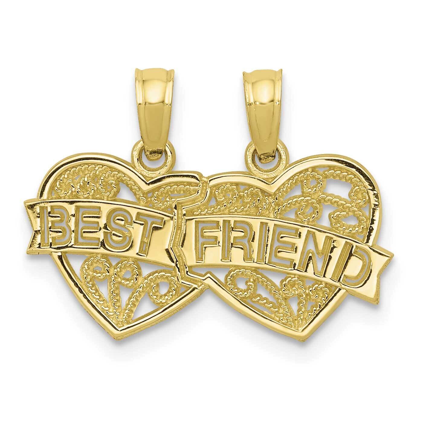 Best Friend 2 Piece Break-A-Part Charm 10k Gold 10D3891, MPN: 10D3891, 63721815360