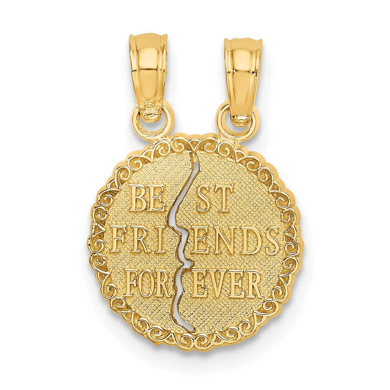 Best Friends Forever Break Apart Pendant 10k Gold 10D3895