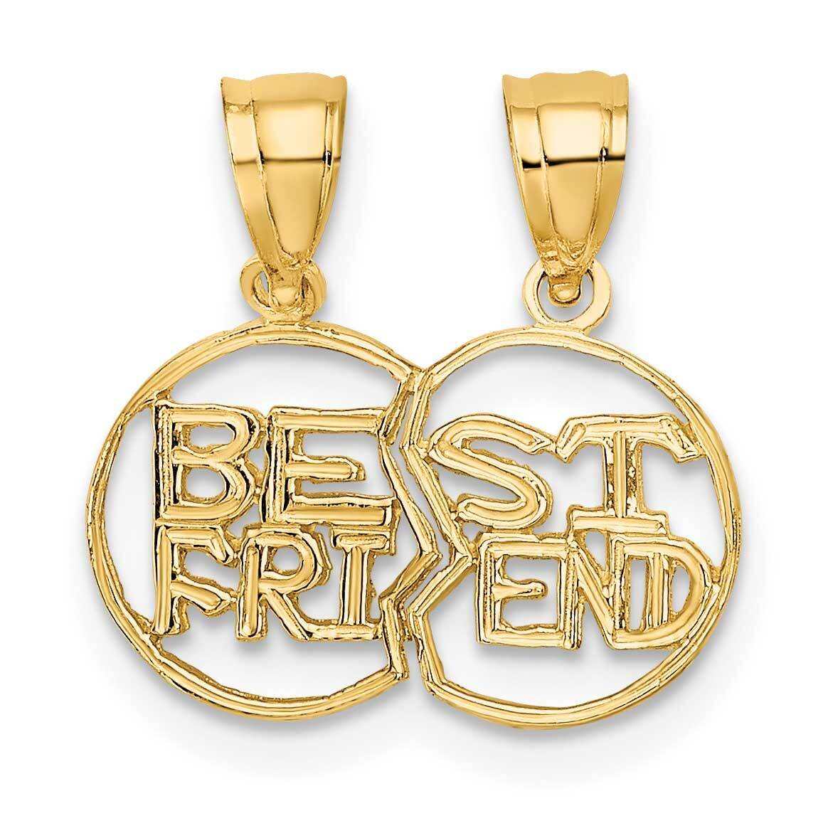 Break Apart Cut-Out Best Friend Pendant 10k Gold 10D3896, MPN: 10D3896,