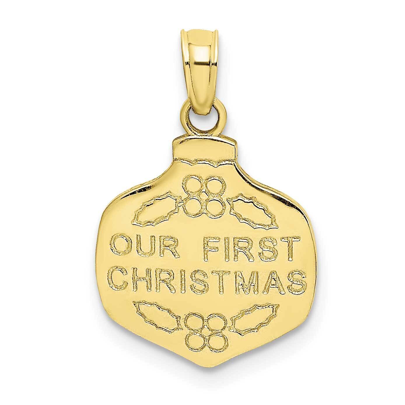 Our First Christmas Ornament Pendant 10k Gold 10D4242