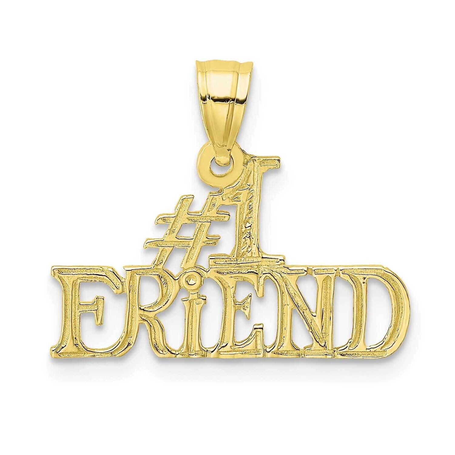 #1 Friend Pendant 10k Gold 10K2598