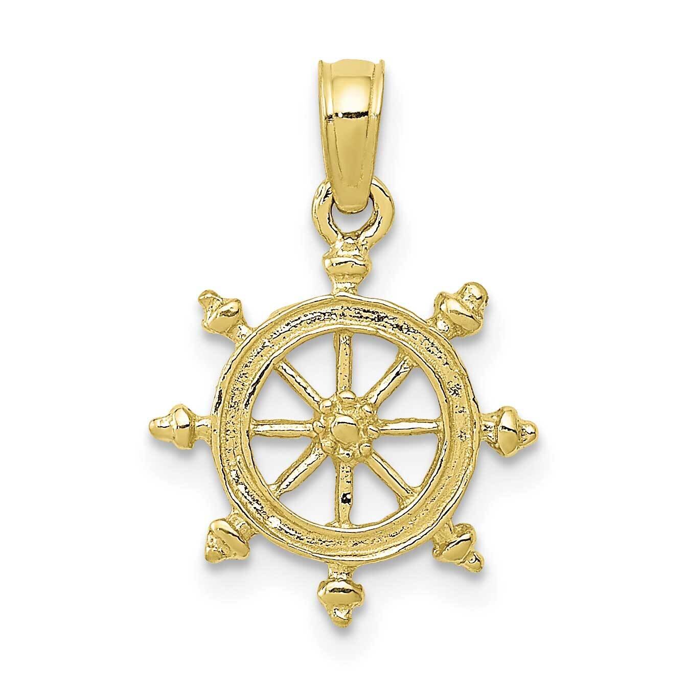 Ship Wheel Pendant 10k Gold 10K3066, MPN: 10K3066,