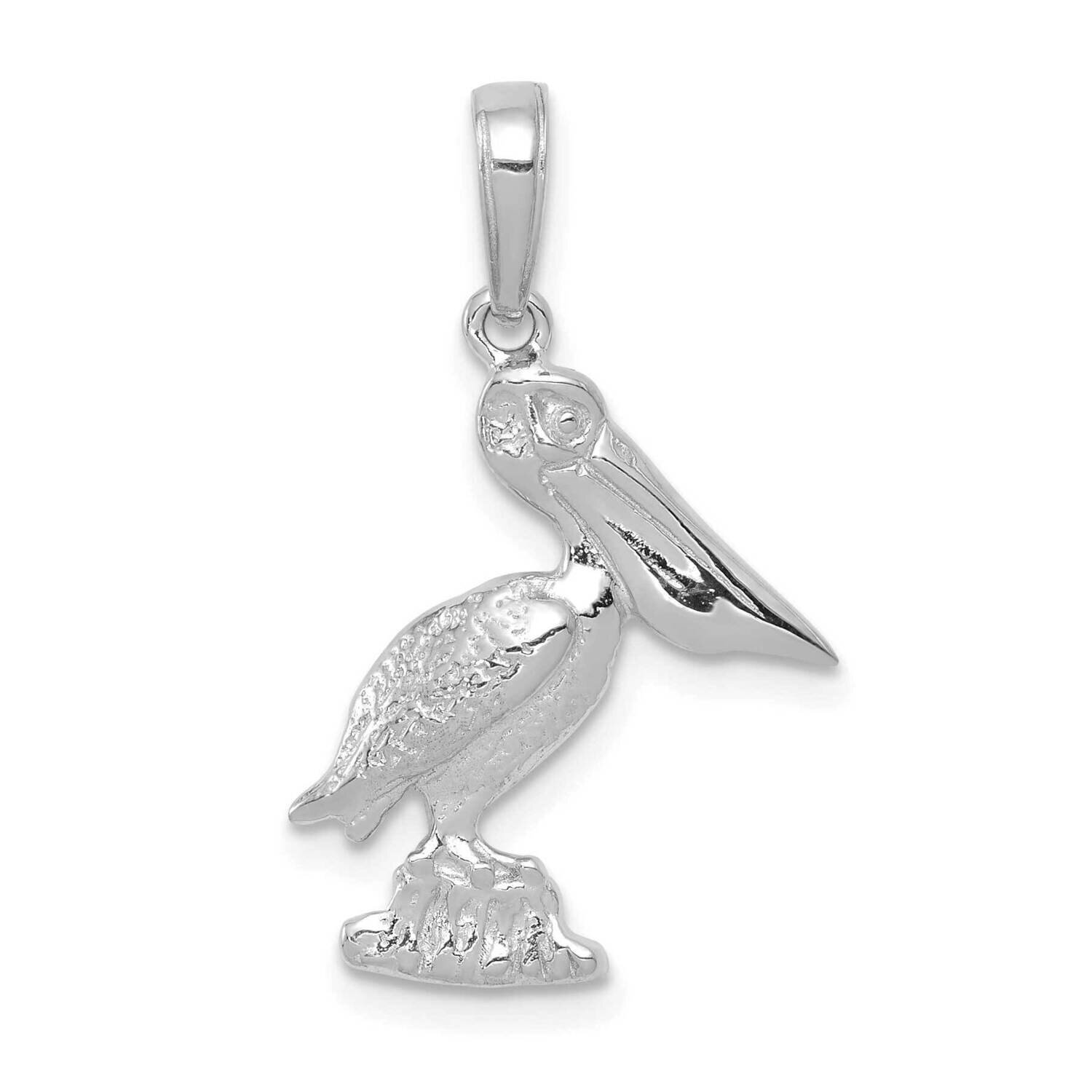 Pelican Pendant 10k White Gold 10K3118W, MPN: 10K3118W,