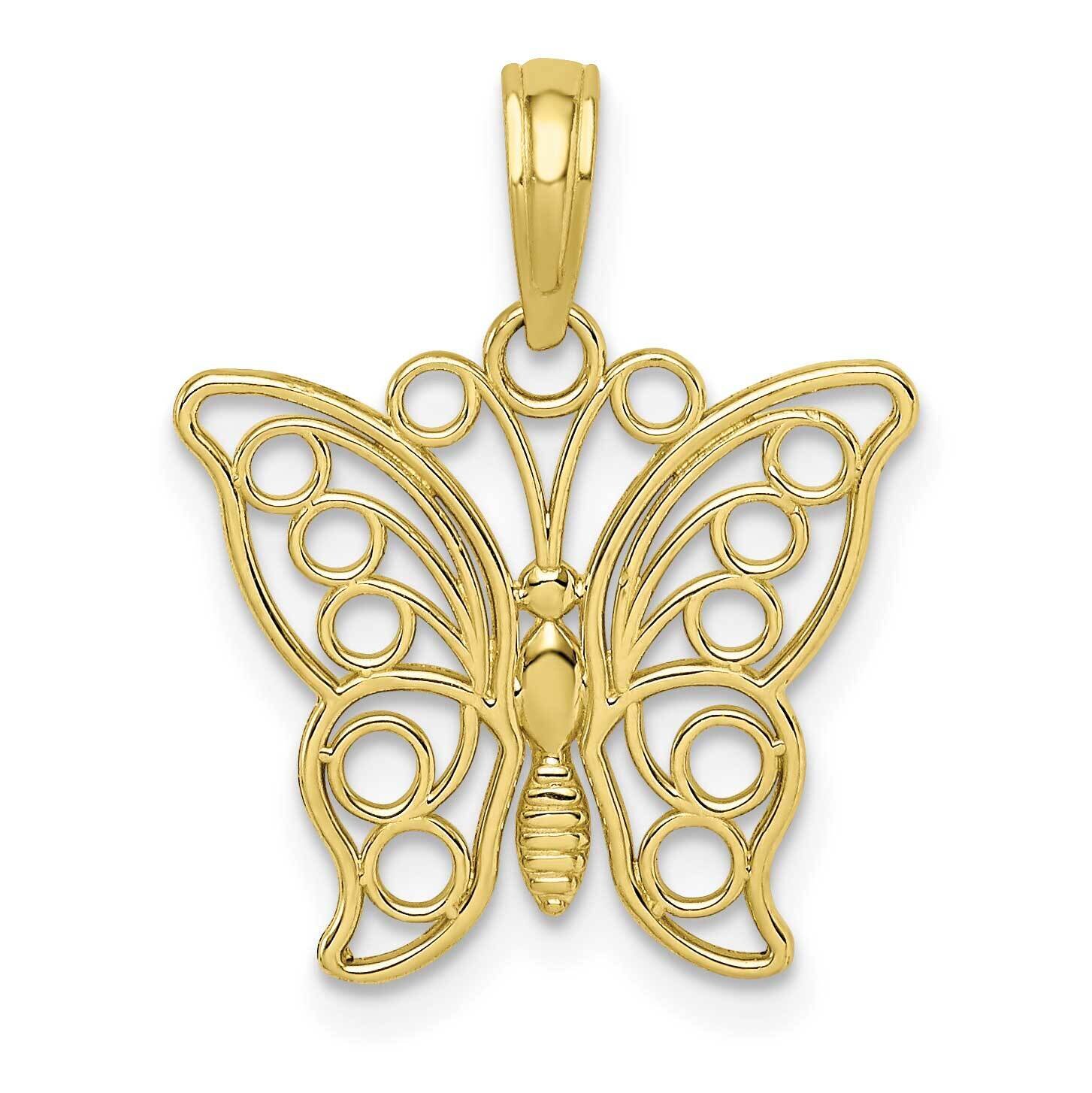 Butterfly Charm 10k Gold 10K3243