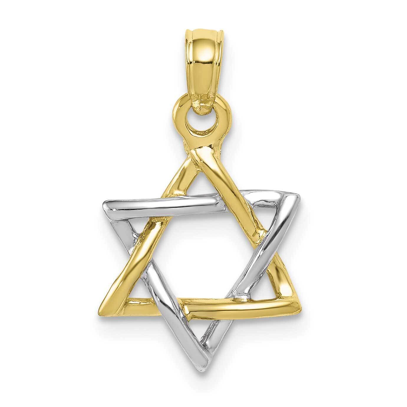 Polished Star of David Pendant 10k Two-Tone Gold  10K5711, MPN: 10K5711, 63721818675