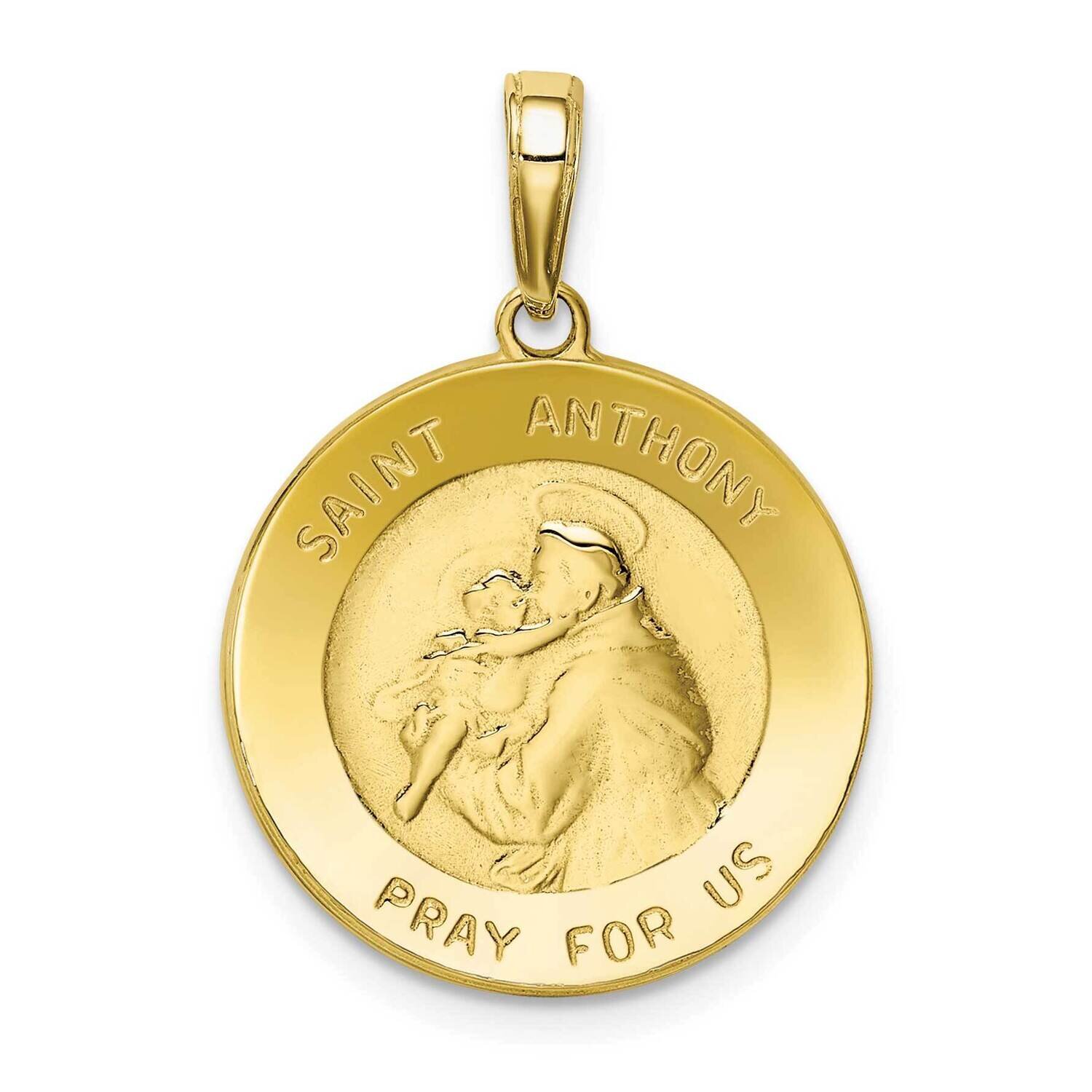 Saint Anthony Small Round Medal Pendant 10k Gold 10K5826, MPN: 10K5826, 63721817708