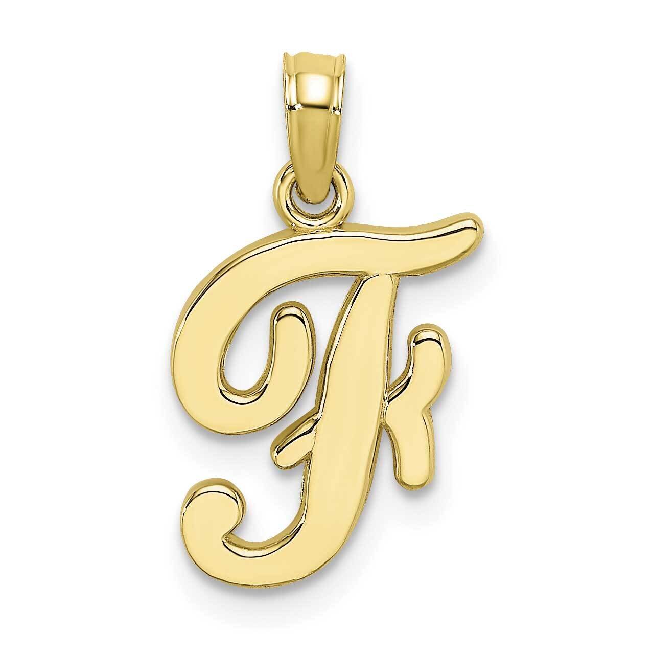 F Script Initial Charm 10k Gold Polished 10K6422F, MPN: 10K6422F,