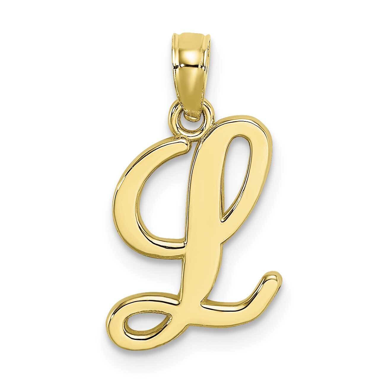 L Script Initial Charm 10k Gold Polished 10K6422L, MPN: 10K6422L,