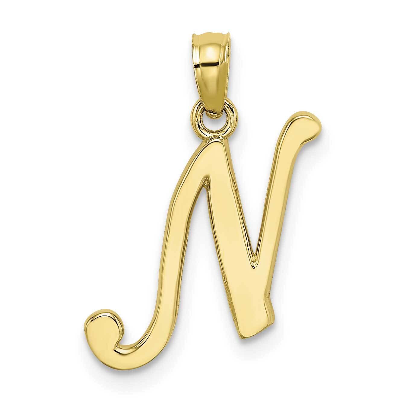 N Script Initial Charm 10k Gold Polished 10K6422N, MPN: 10K6422N,