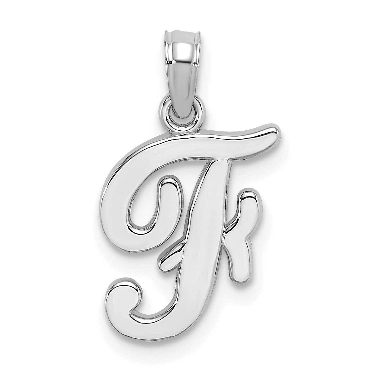 F Script Initial Charm 10k White Gold Polished 10K6422WF, MPN: 10K6422WF,