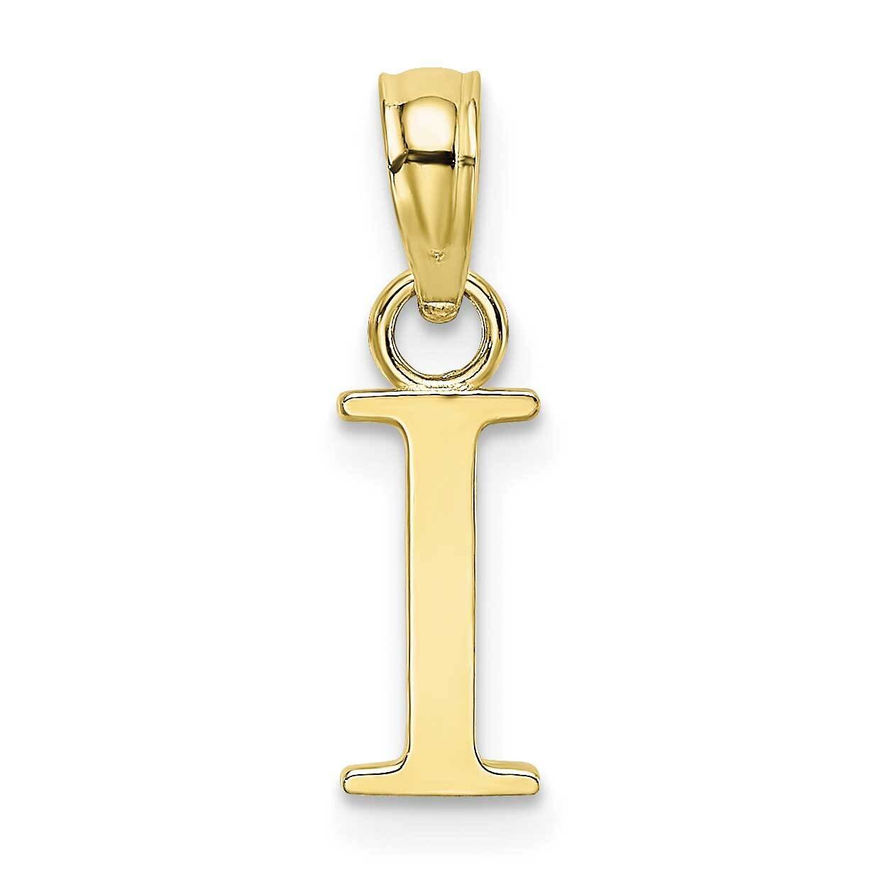 I Block Initial Charm 10k Gold Polished 10K6423I, MPN: 10K6423I,