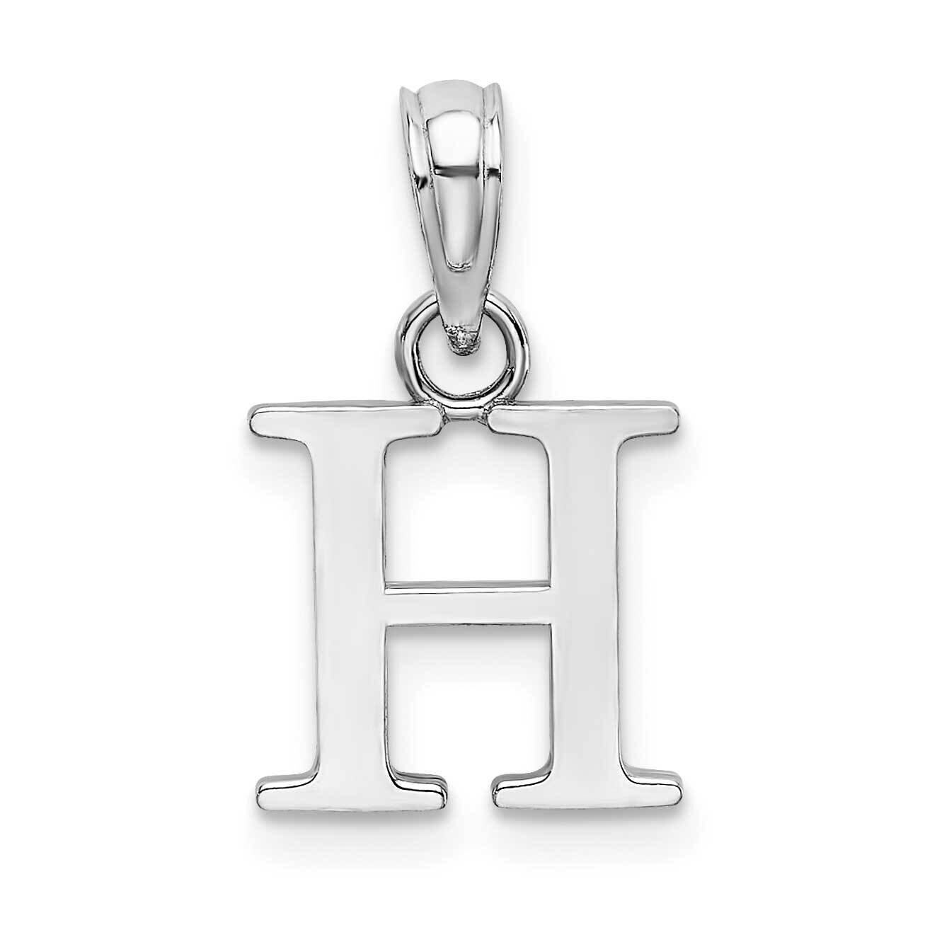 H Block Initial Charm 10k White Gold Polished 10K6423WH, MPN: 10K6423WH,
