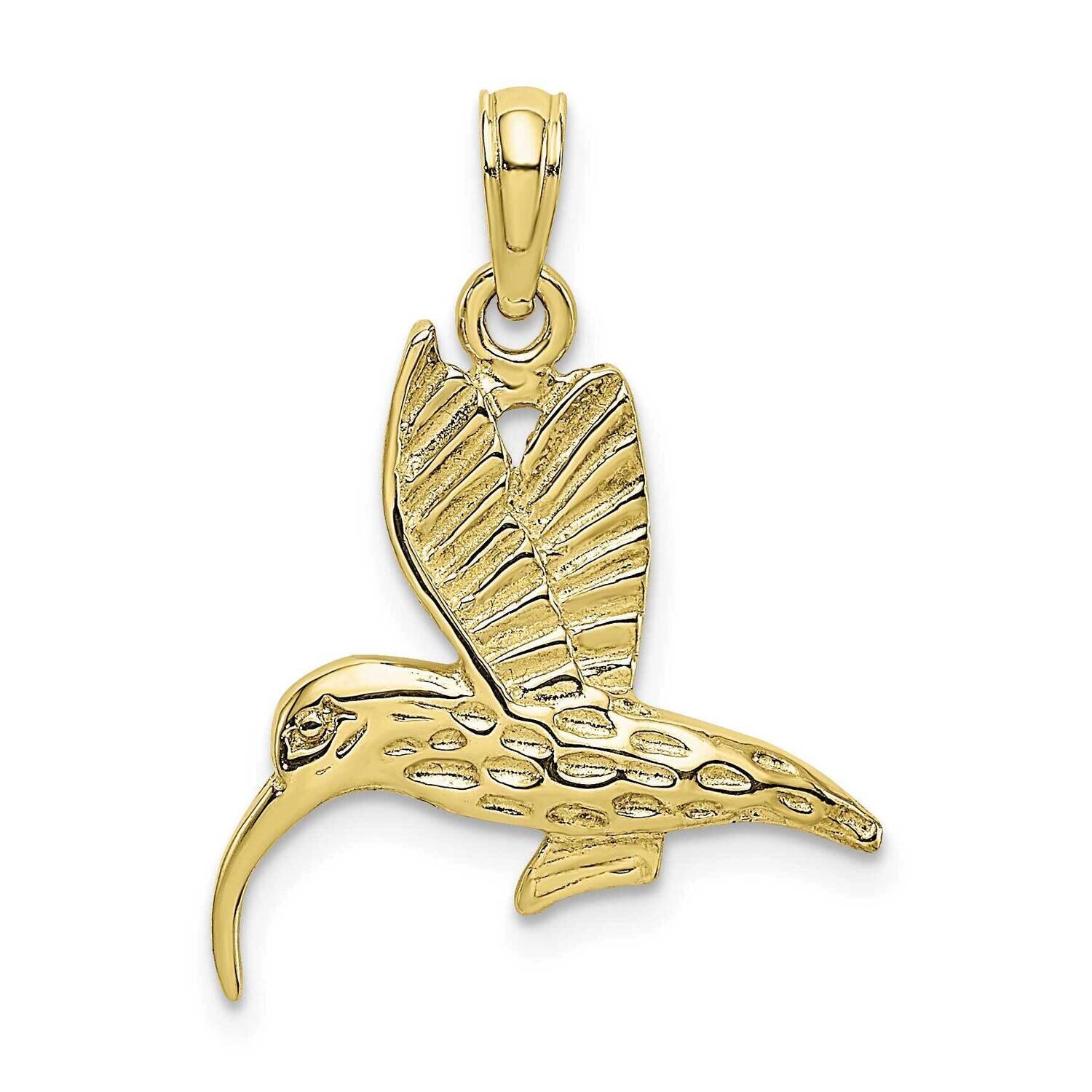 Textured Hummingbird Flying Charm 10k Gold 10K6447, MPN: 10K6447, 63721818712