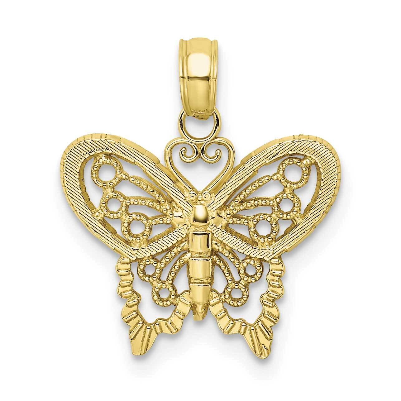 Butterfly Charm 10k Gold Polished 10K6554, MPN: 10K6554, 63721815360