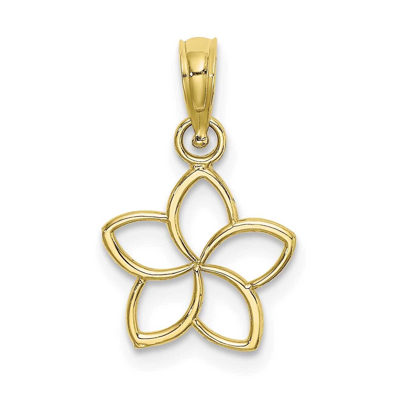 Cut Out Flower Charm 10k Gold 10K7188