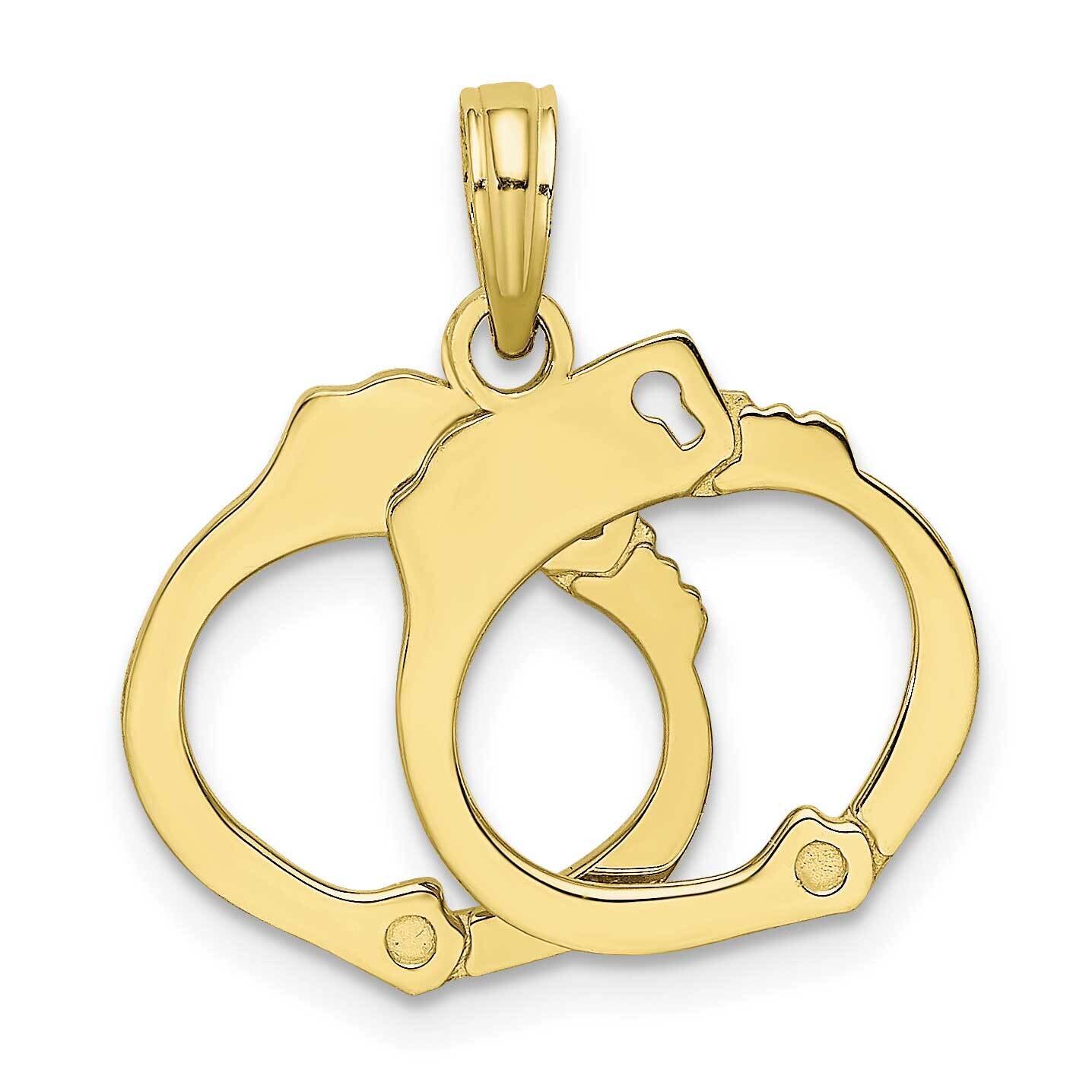 Moveable Handcuffs Charm 10k Gold 10K7253