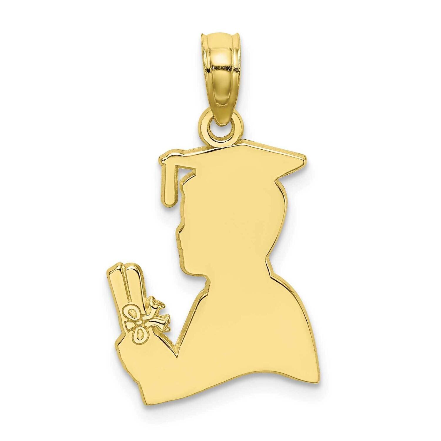 Male Graduation Profile Charm 10k Gold Polished 10K7324, MPN: 10K7324, 63721818750