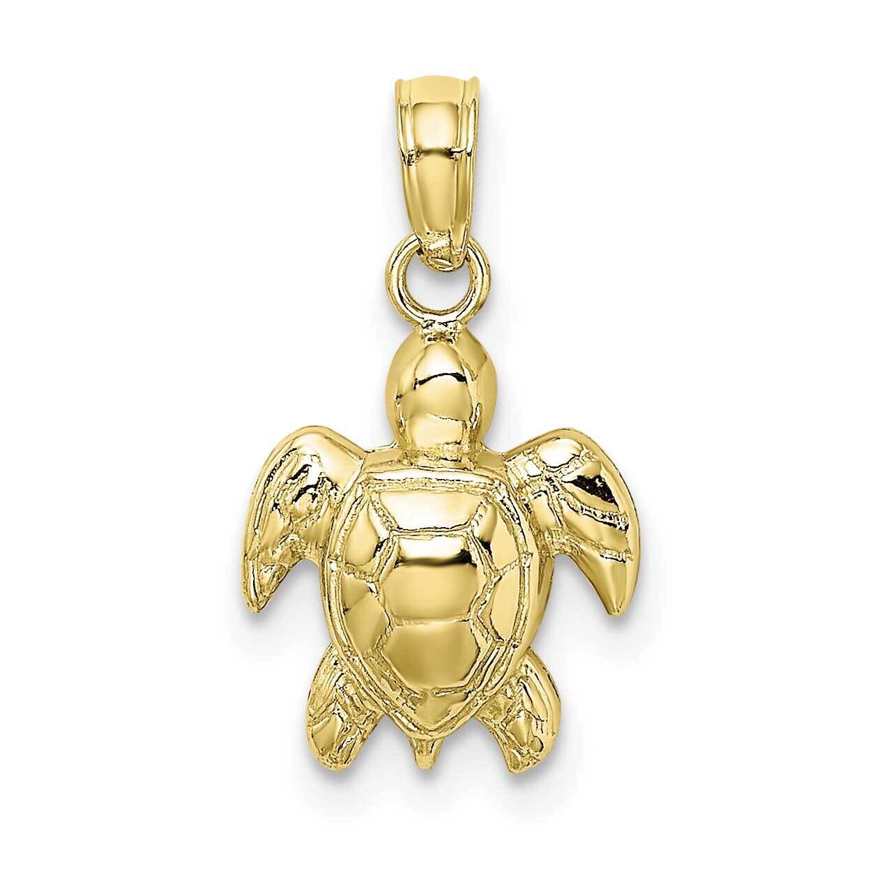 Mini Sea Turtle Charm 10k Gold Textured 10K7446, MPN: 10K7446, 63721818767