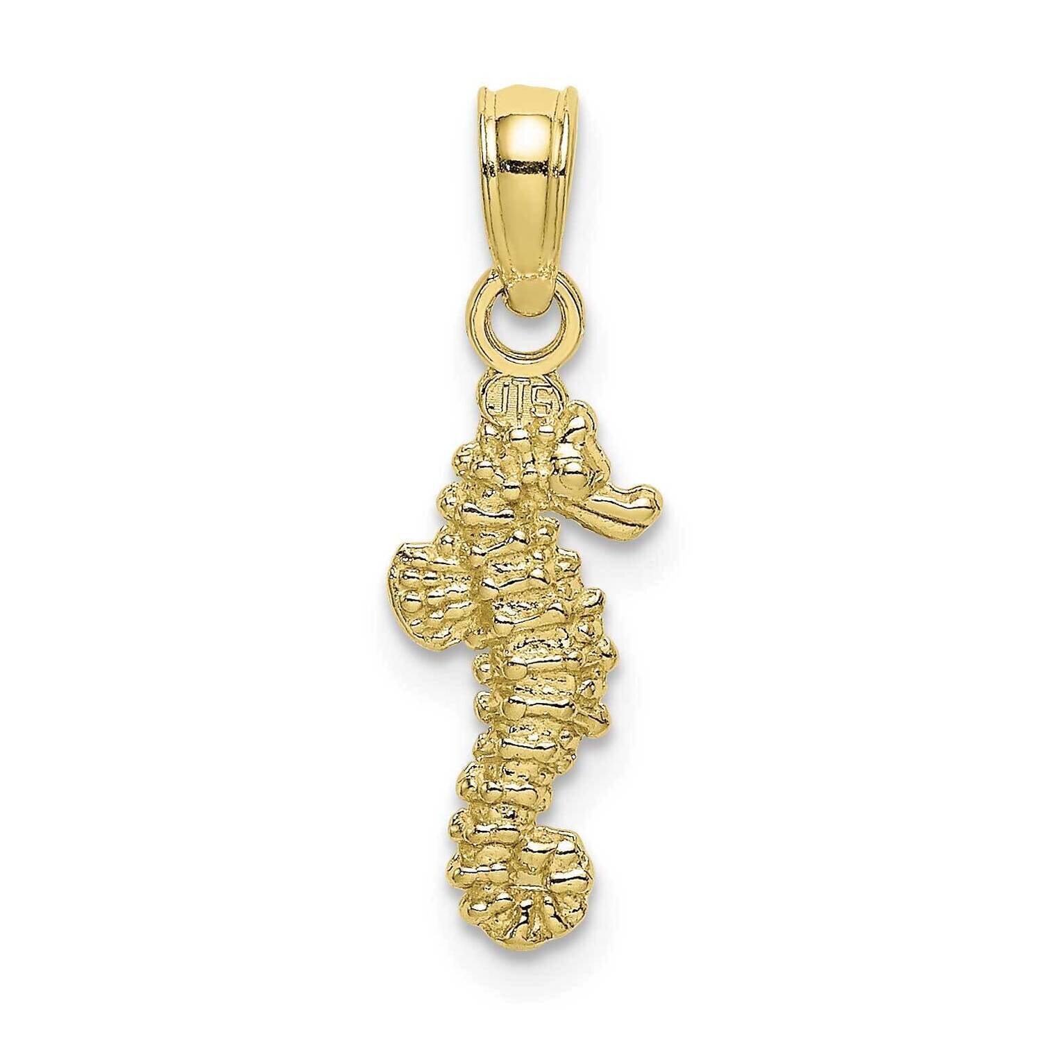 3-D Mini Seahorse Charm 10k Gold 10K7478, MPN: 10K7478,