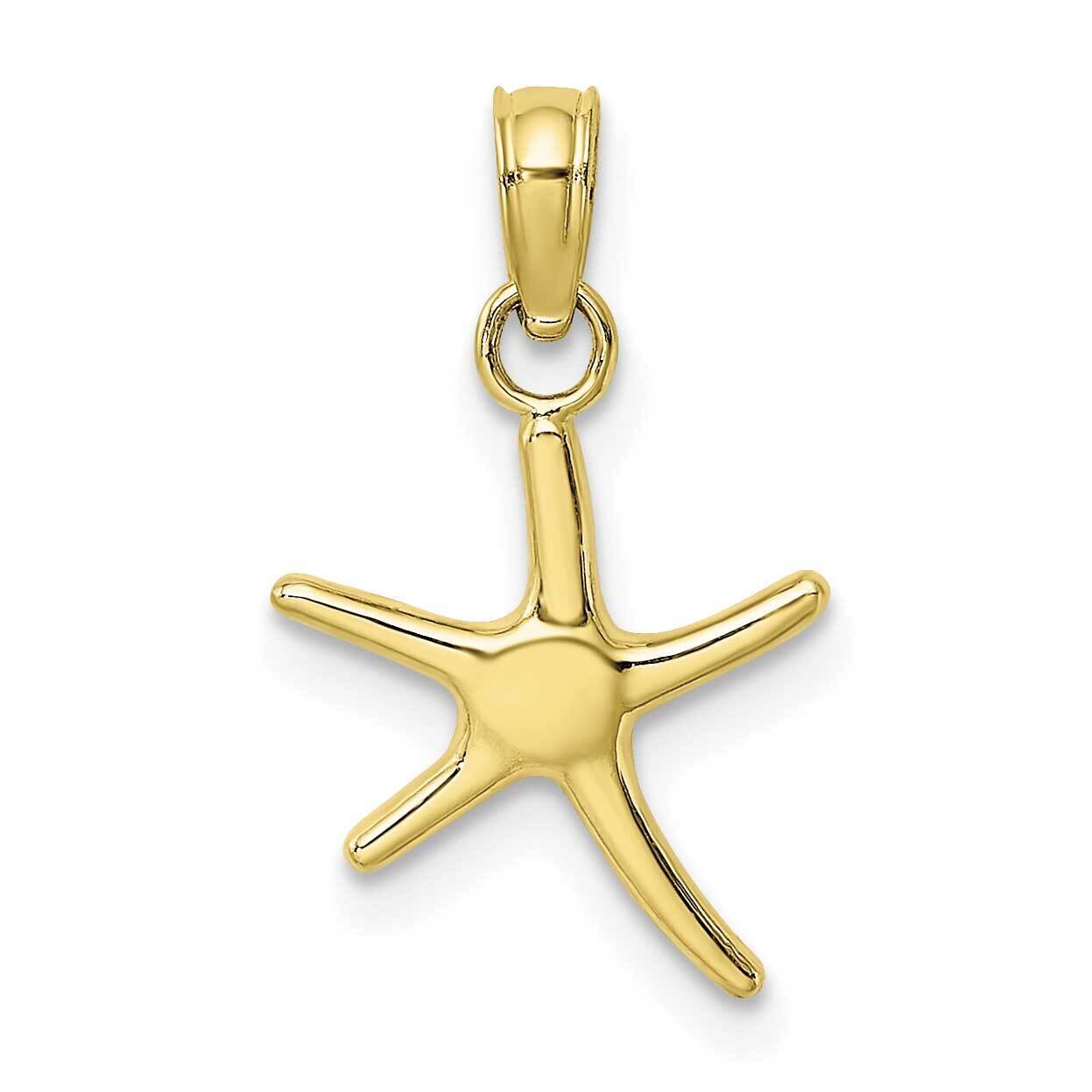 Mini Dancing Starfish with Bail Charm 10k Gold Polished 10K7660, MPN: 10K7660,