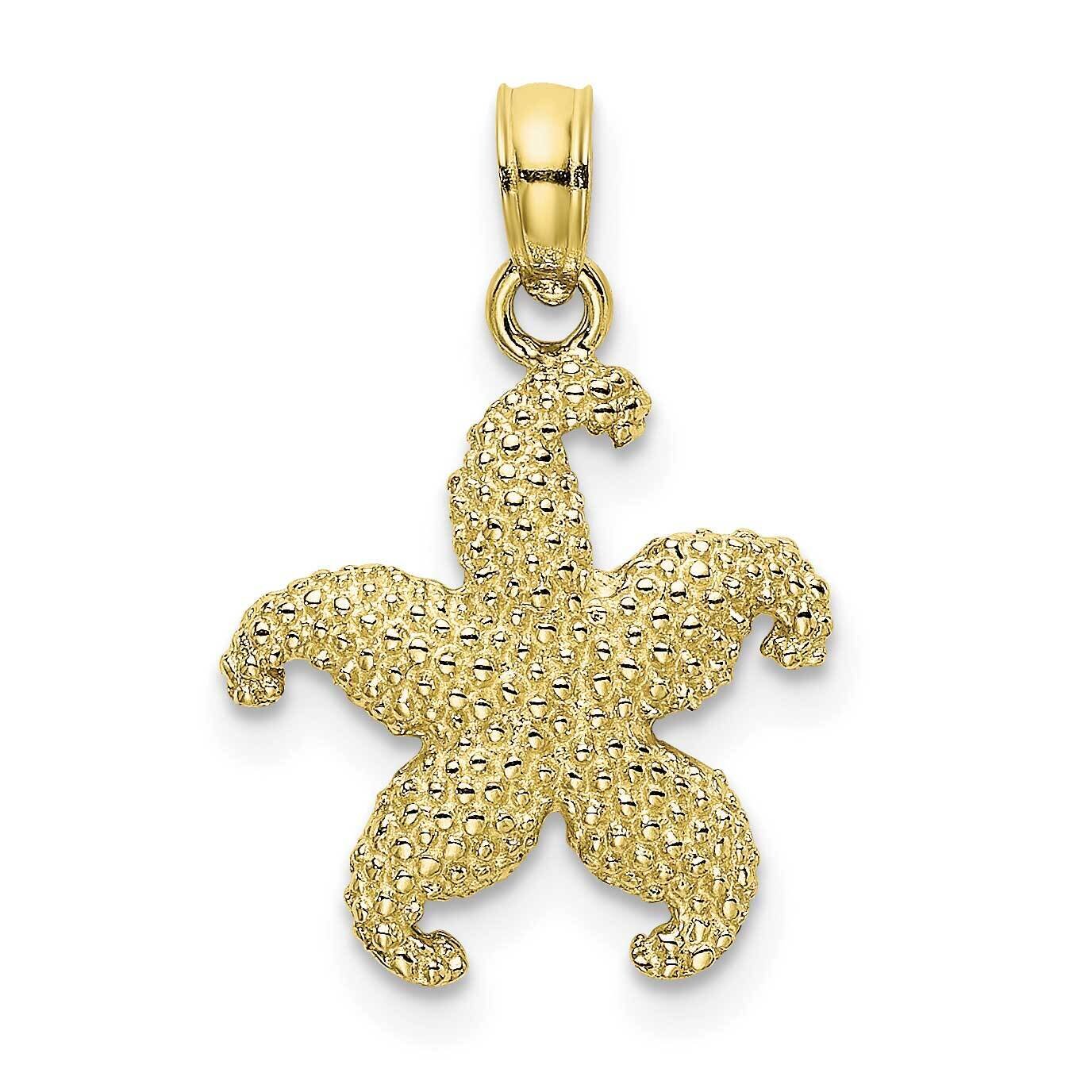 Puffed Starfish Charm 10k Gold 10K7832
