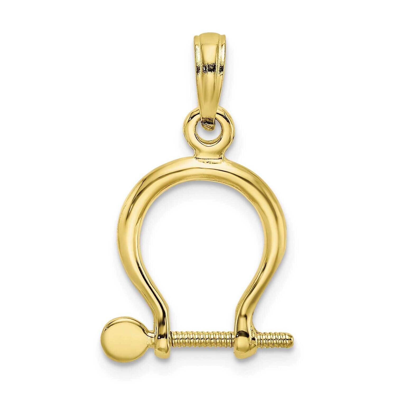 3-D Small Shackle Link Screw Charm 10k Gold 10K7977, MPN: 10K7977, 63721818668