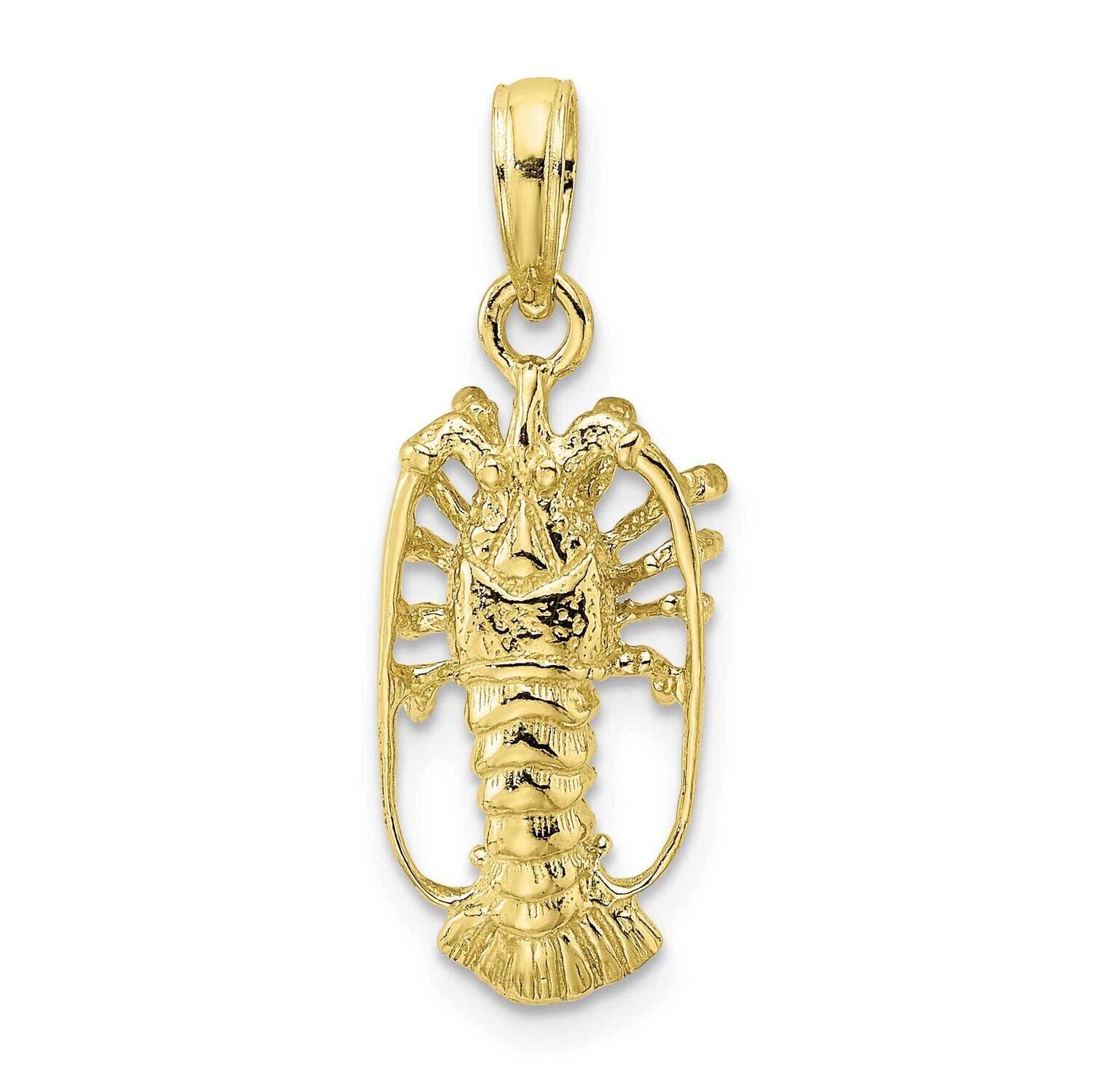 Lobster with Out Claws Charm 10k Gold 10K8035