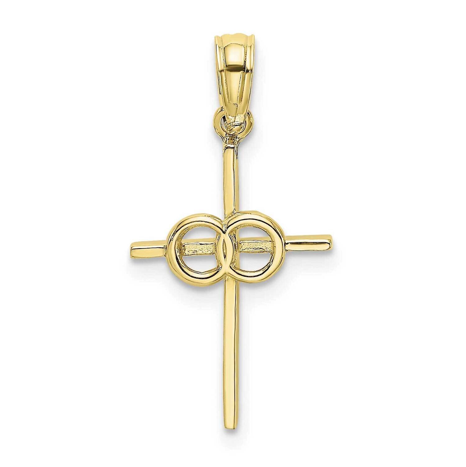 Infinity Circles Cross Charm 10k Gold Polished 10K8398, MPN: 10K8398,