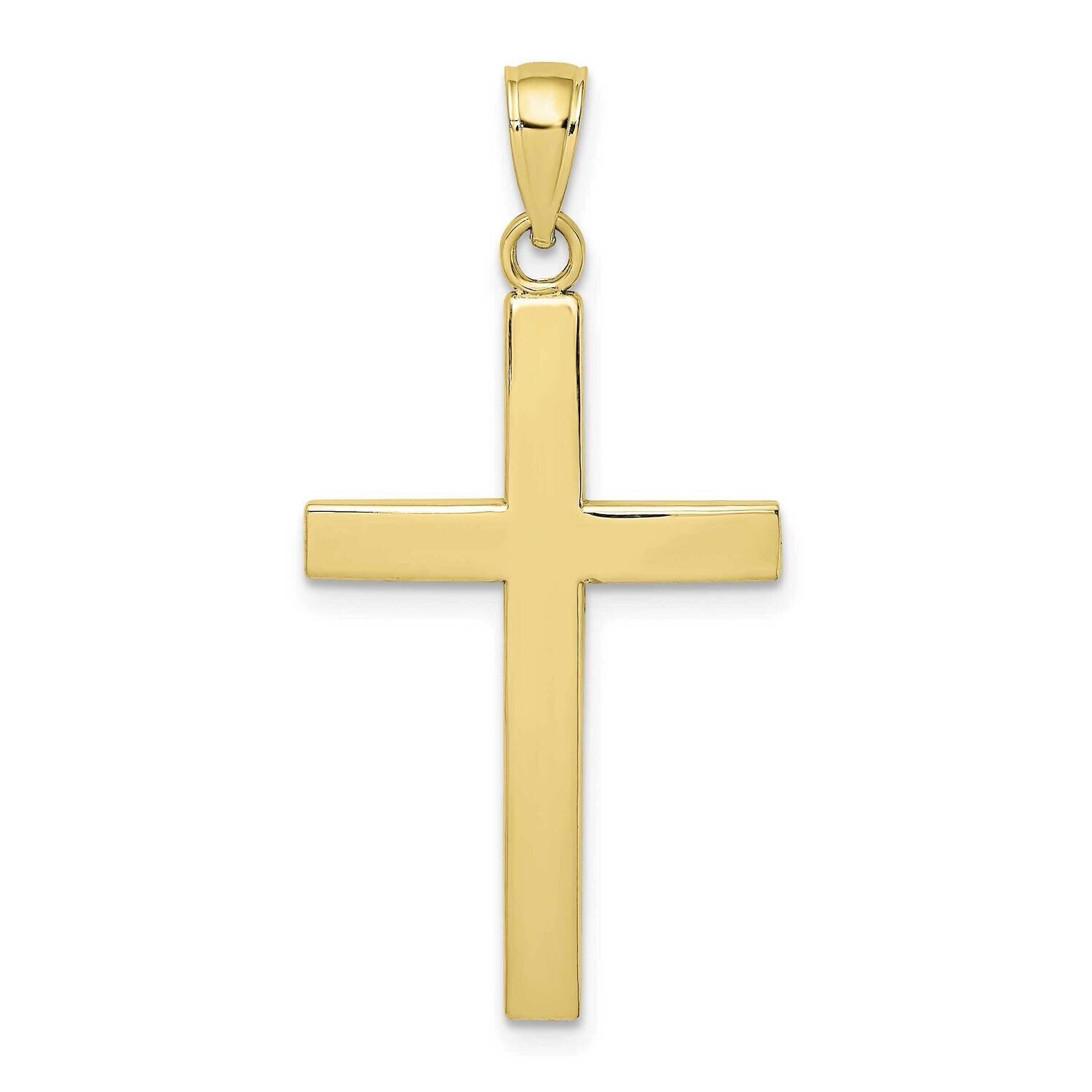 Beveled Cross Charm 10k Gold Polished 10K8425, MPN: 10K8425,