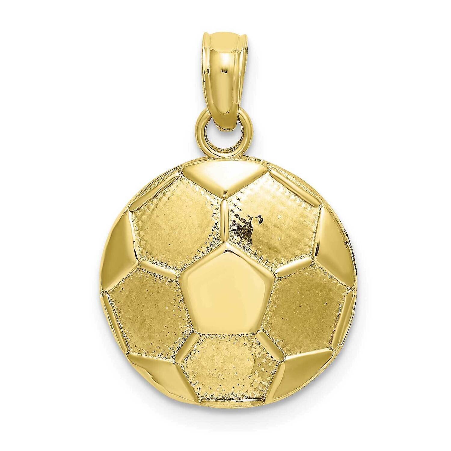 2-D Engraveable Soccer Ball Charm 10k Gold 10K8725