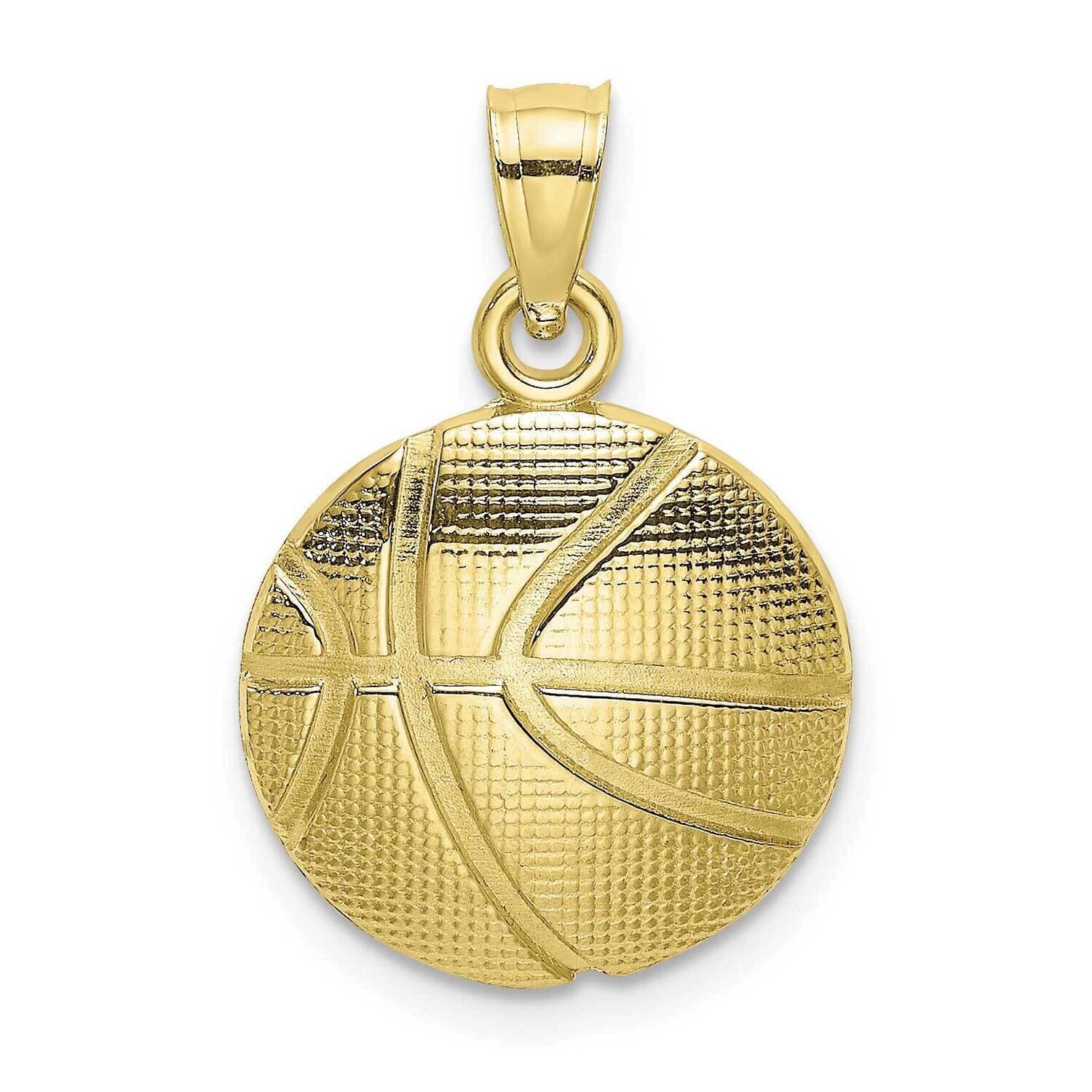 2-D Textured Basketball Charm 10k Gold 10K8774, MPN: 10K8774,