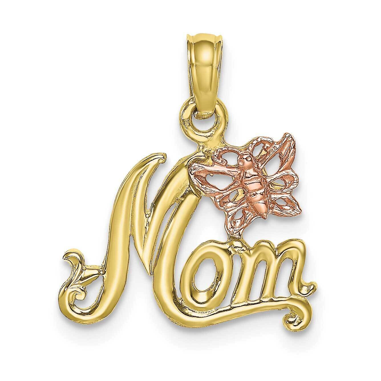 Mom with Butterfly Charm 10k Two-Tone Gold  10K9293, MPN: 10K9293,