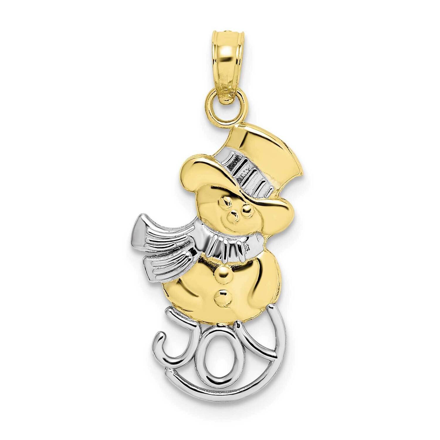 Snowman Joy Pendant 10k Gold &amp; Rhodium 10K9366, MPN: 10K9366,