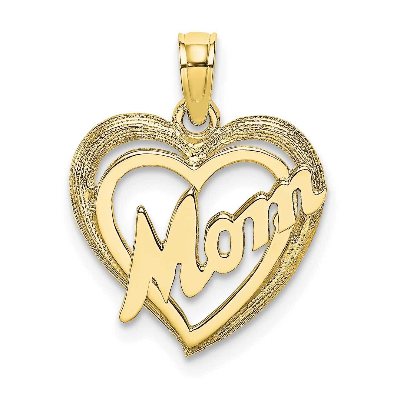 Mom Inside Heart Charm 10k Gold 10K9589, MPN: 10K9589,