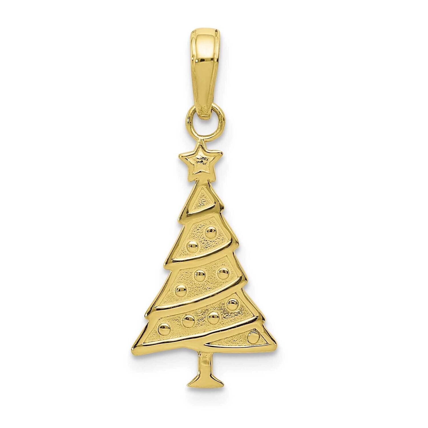 Christmas Tree Pendant 10k Gold Polished 10M482