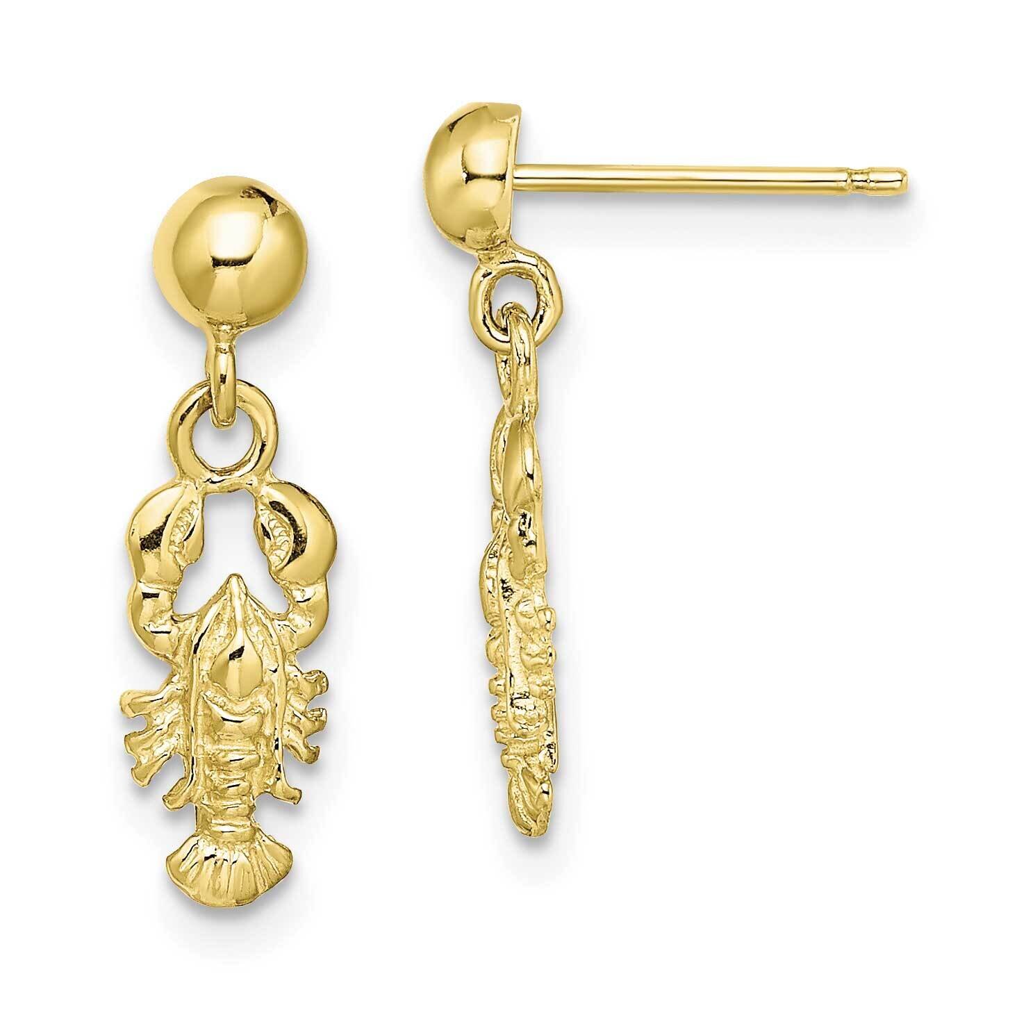 Lobster Post Dangle Earrings 10k Gold 10TE794, MPN: 10TE794, 191101567032