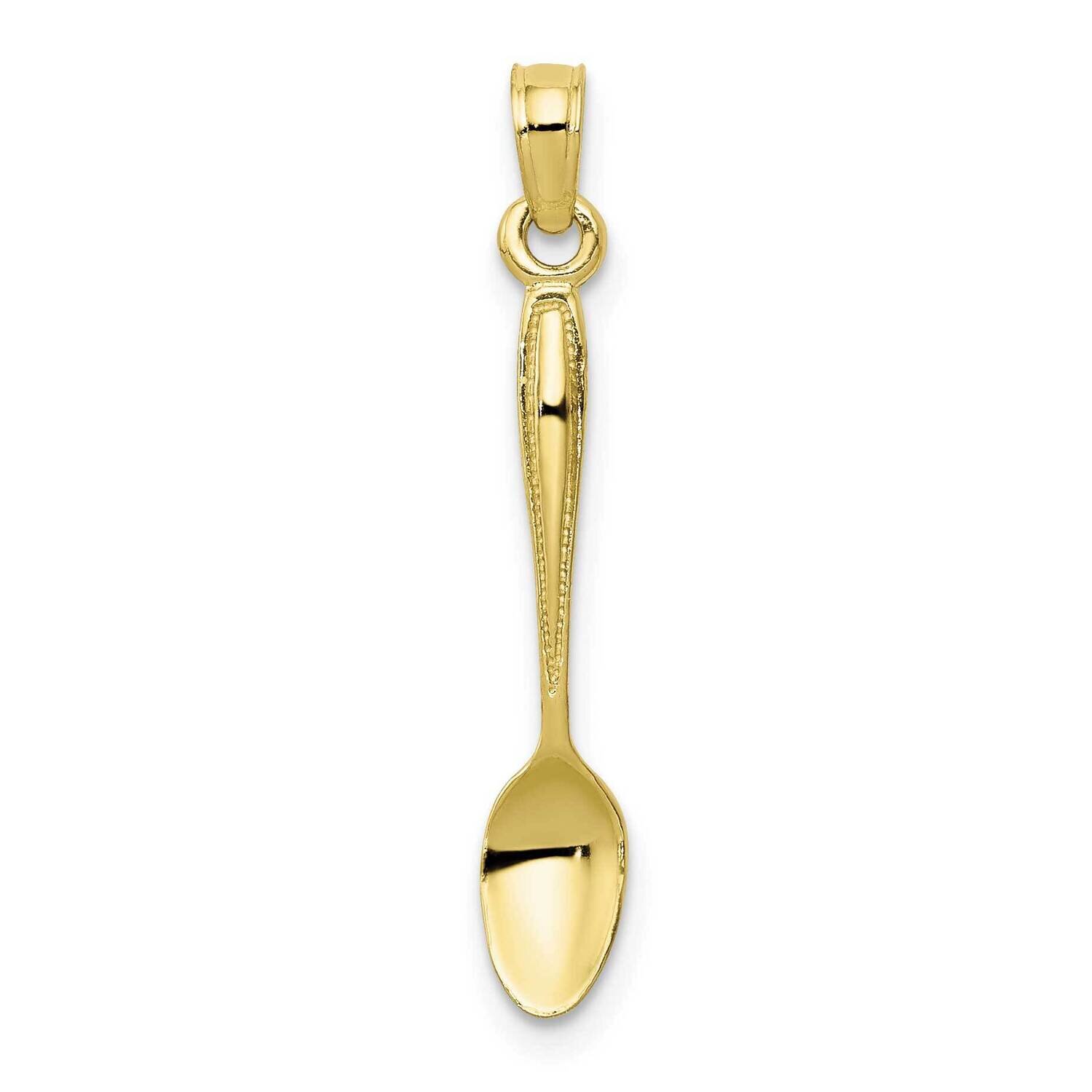3-D Table Spoon Pendant 10k Gold 10YC1041