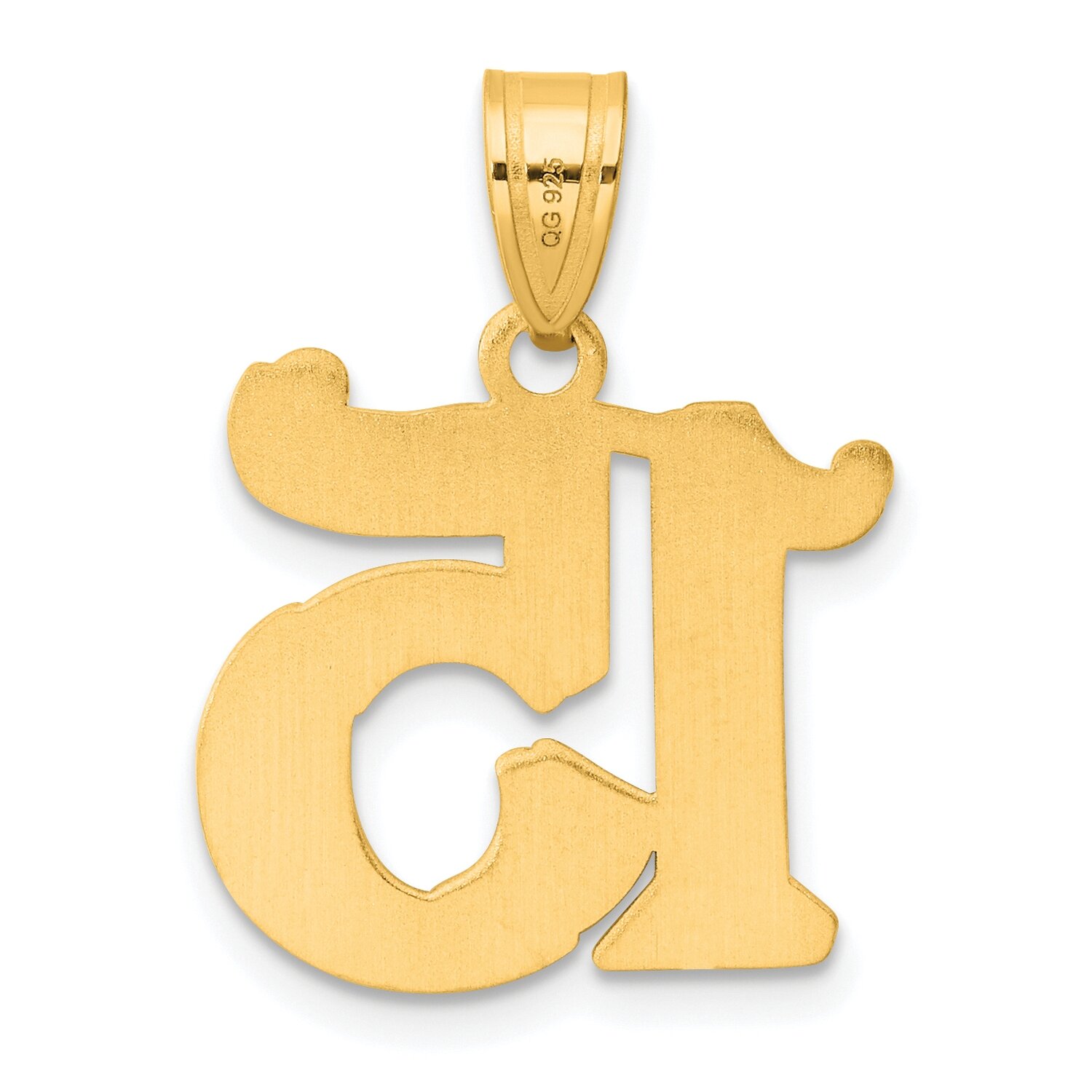 Number 15 Pendant 14k Gold Polished Etched AEN15, MPN: AEN15, 196904081136